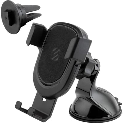 Scosche GravityDrop 3-in-1 Telefoonhouder Auto - Universeel - Dashboard / Voorruit / Ventilatierooster - Zwart