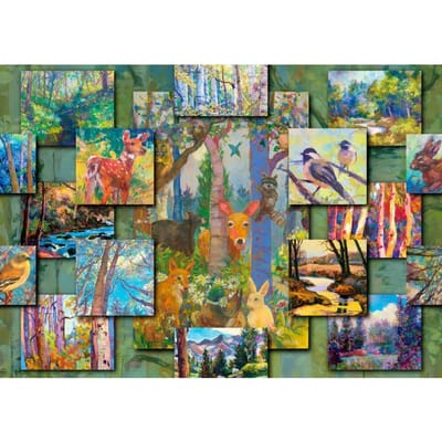 Enjoy Puzzle legpuzzel Woodland Collage - 1000 stukjes puzzelplezier.
