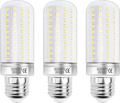 E27 LED Corn Bulbs 26W - Daglicht Wit, 2900 Lumen, Energiezuinig, Niet Dimbaar, Verpakking van 3