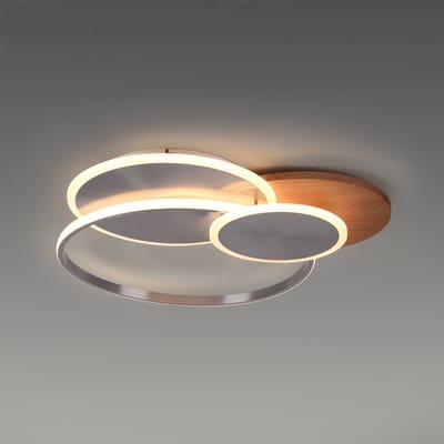 Paul Neuhaus LED plafondlamp Palma, hout, CCT, 65cm, dimbaar
