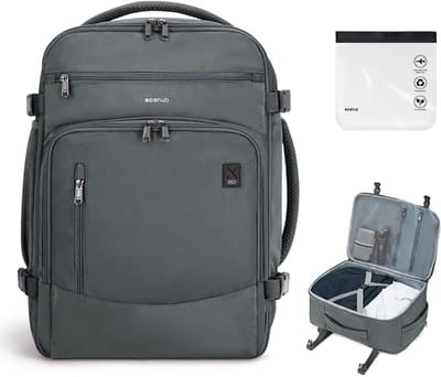Rugzak Handbagage 45x36x20 cm voor Vliegtuig met USB Poort en Waterbestendig Ontwerp