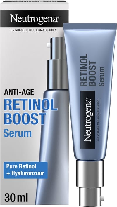 Neutrogena Retinol Boost Serum, Anti-Age Serum met Pure Retinol & Hyaluronzuur, Vermindert Fijne Lijntjes, Rimpels & Pigmentvlekken, 30 ml