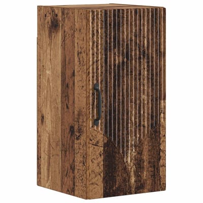 vidaXL - Badkamer - wandkast - HOORN - Oud - hout - 30 - x - 31 - x - 59 - cm - Bewerkt - hout