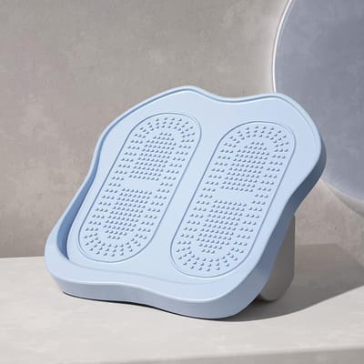 Planche d'étirement pliable portable pour Yoga Fitness Étirement des mollets Entraîneur à pédales inclinées Équipement de sport bleu