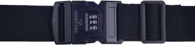 Rubytec Kofferriem met Slot - 183 x 5 cm - Spanband - Polypropyleen - Kofferband - Bagageriem - Eenvoudige Bevestiging - Bagageband - Zwart
