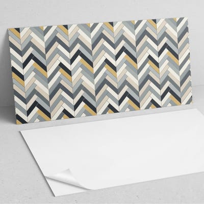 Coloray Wandpanelen Zelfklevend - Visgraatpatroon PVC Wandpaneel - 100 cm x 50 cm - Grijs Wandbekleding Zelfklevend - 1 stuk - Texturen Wandpanelen Zelfklevend - Wandpanelen Keuken - Wandpaneel Badkamer