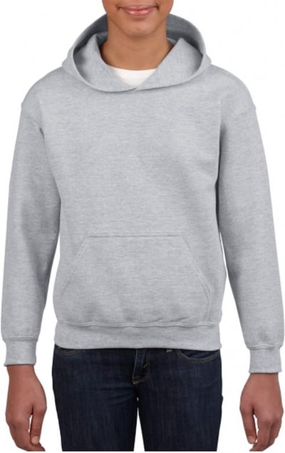 Gildan sweater met capuchon - grijs - jongens/meisjes - katoen/polyester - 280 grams 140/152