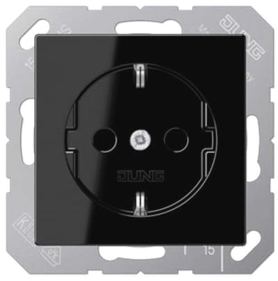 Zwart Type F Stopcontact - SCHUKO® A-stekker