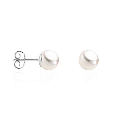 Luna-Pearls - 311.2076 - Oorstekers - Dames - 585 Witgoud - Zoetwatercultuurparel