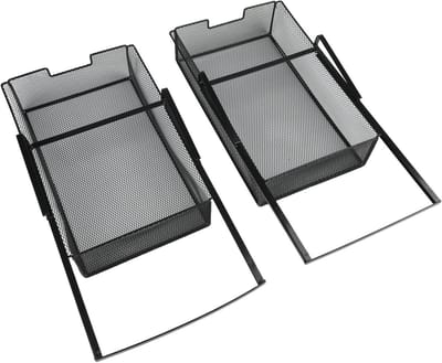 Hangende lade organizer - Kast opberger - Kleding opbergen - Gereedschapsloze montage - 38x25x12cm - Zwart