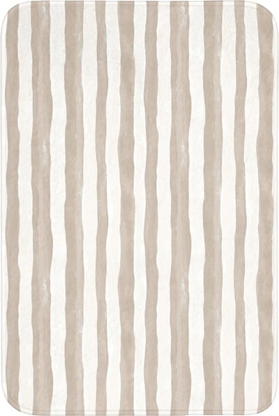 Badmat 60x90 cm - Antislip - Minimalistisch - Strepen - Beige - Badmatten voor badkamer - Badkamermat - Douchemat - Badkamer mat