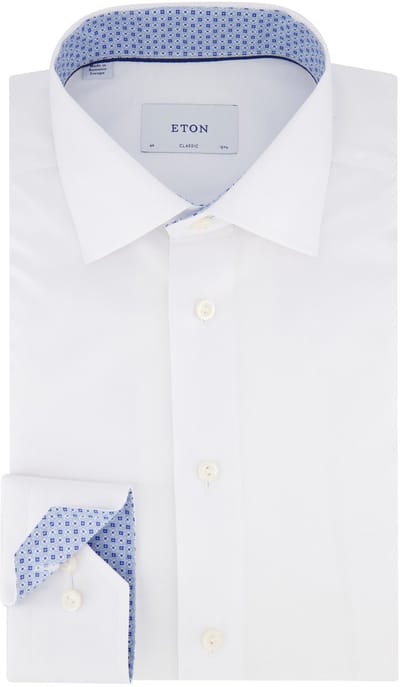business wit overhemd Eton Classic Fit