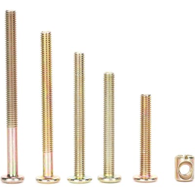 100 Stuks Schroefmoer M6 Meubelverbinding Verzinkte Koolstofstaal Schroefmoer Assortiment Kit