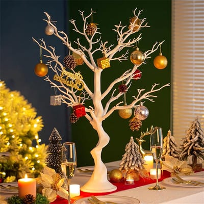Witte Takkenboom voor Pasen: 75 cm Lange Neppentak voor Decoratie bij Feestjes, Bruiloften en Kerstversiering als Centerpiece voor Verjaardagen