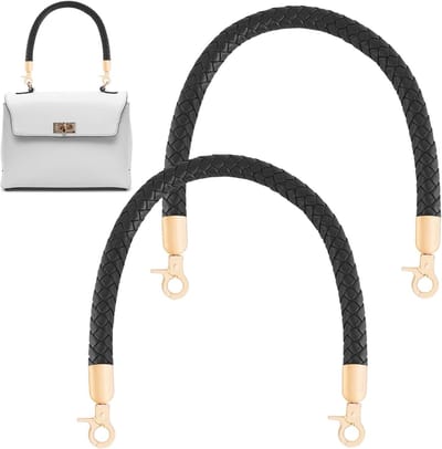 Set van 2 Lederen Tas Handvatten 60CM Gevlochten Handvatten voor Handtassen, Schouderbanden en DIY Tas Vervangingen