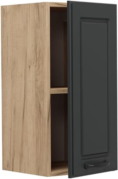 Keuken Hangkast - Wandkast Keuken - Opbergen Keukenspul - Eenvoudig te Reinigen - 30 cm Breed - Antraciet
