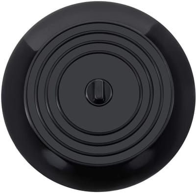 3 stuks badstop, gootsteenstop, 15 cm, gootsteenstop voor badkamer en keuken - siliconen zuignap, Zwart