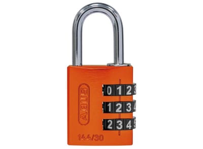 Abus Hangslot Cijferslot Aluminium 144/30 — 30 mm — Oranje