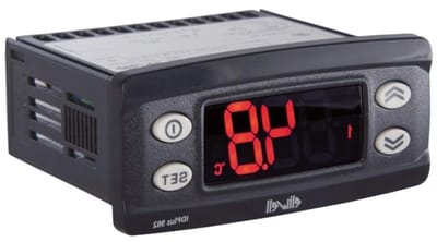 Elektronische Regelaar - Temperatuurregelaar - Koeling Beheren - 1 Output Relevé - 74 x 32 mm - Zwart
