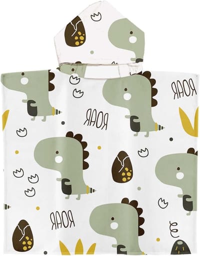 Hooded Badponcho voor Kinderen 65 x 75 cm - Microvezel Handdoek voor Zwemmen, Strand en Douchen