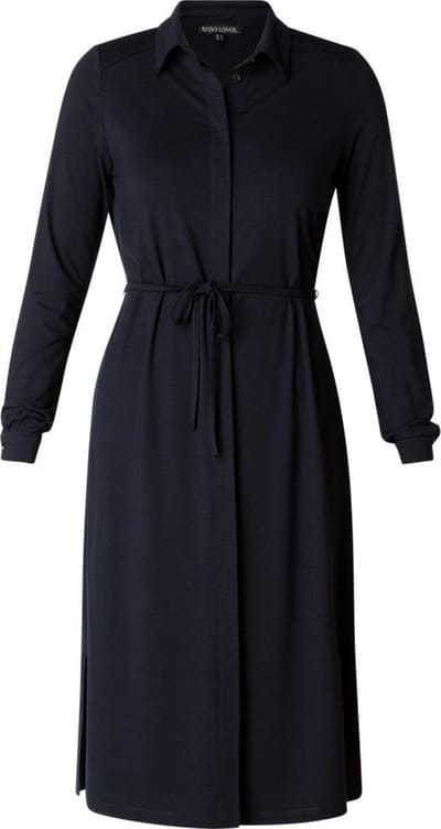 BASE LEVEL CURVY Aylem Jurk - Dark Blue - maat 5(58/60)