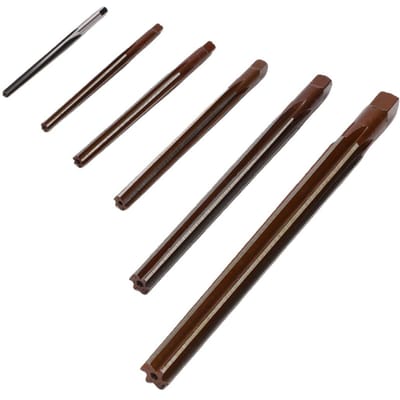 6 pièces 1:50 Goujons Coniques Acier Allié 3mm à 10mm Ensemble de Alesoirs Manuels de Finition pour Atelier d'Usinage CNC