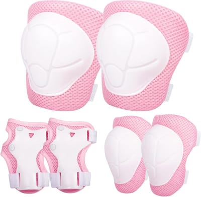 Beschermingsset Kinderen - Valbescherming Set - Buitensporten - 6 Delige Set - Universeel - Roze