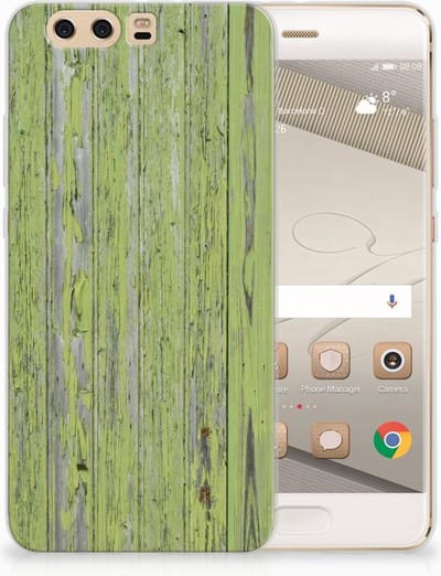 Huawei P10 Plus Bumper Hoesje Green Wood