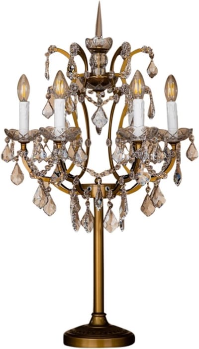Baroque - Lampenvoet - Tafellamp Memphis 85 cm - Goud - Ijzer & Glass - 85x45x45 - Iron+glass