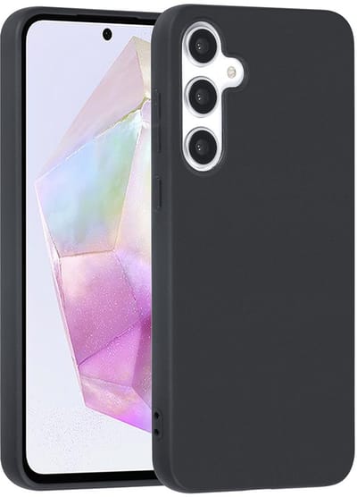 UNIQ Accessory Back Cover - Samsung Galaxy A35 - Zwart - Slank Design - Schokabsorberend