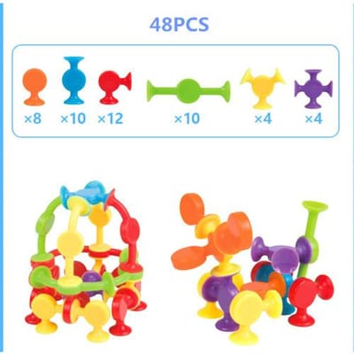 16-48 stuks set Pop Kleine Zuignappen Gemonteerde Zuignap Zuignap Educatief Bouwsteen Speelgoed Meisje&Jongen Kinderen Cadeaus Leuk Spel S