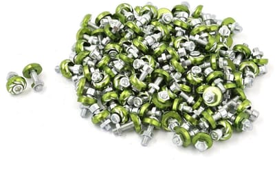 Kenteken Schroeven - Bouten Fasteners - Auto Versieren - Blad Patroon - 100 stuks - Groen