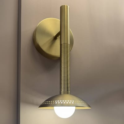 Elstead LED wandlamp Arden, goudkleurig, hoogte 36 cm, metaal, dimbaar