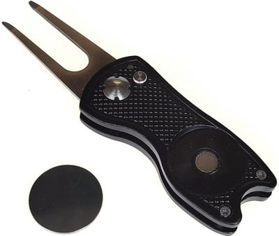 Jobber Sports Pitchfork Zwart - Golf Green Repair met Marker
