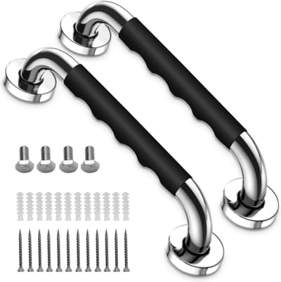 SnelShoppen - 2 Pack 43cm Grab Bars Douche Veiligheidsstaven, 304 RVS Rail voor Douche en Toilet, Antislip, Versterkt en Duurzaam, Ideaal voor Seniore