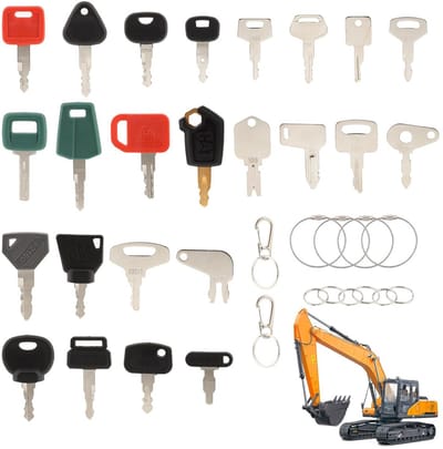 Reserve contactsleutels voor bouwmachines - 36 stuks - Sleutelset voor tractoraccessoires, motoren en startschakelaars
