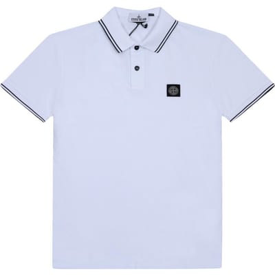 STone Island Mini Wapen Logo Patch Polo T-shirt K1s1522002sc K1S1522002SC S0018 V1001 (XXL) gray