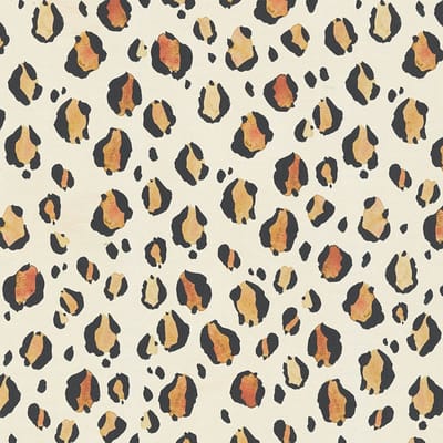 Dieren patroon behang Profhome 782161-GU vliesbehang hardvinyl warmdruk in reliëf glad met luipaard-print mat crème zwart oranjebruin beige 5,33 m2