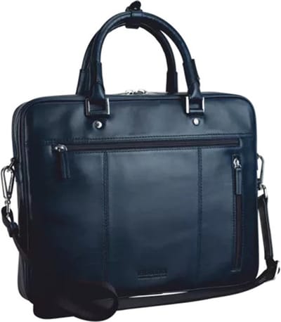 LEONHARD HEYDEN Leren business tas laptoptas met laptopvak Montreal RV-Aktenmappe 1 Fach 7211 Marineblau donkerblauw