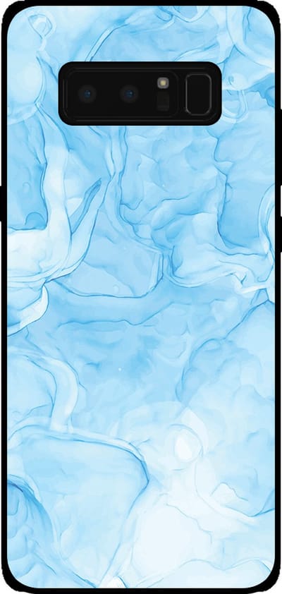 Smartphonica Telefoonhoesje Geschikt voor Samsung Galaxy Note 8 met marmer opdruk - TPU backcover case marble design - Lichtblauw geschikt voor Samsung Galaxy Note 8