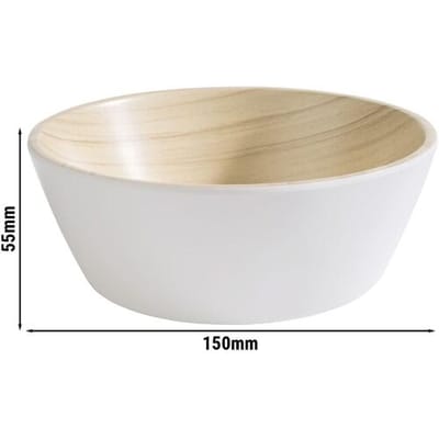 GGM Gastro (6 Stück) Schale - FRIDA - Melamin - 0,44 Liter - Ø 150mm - Weiß