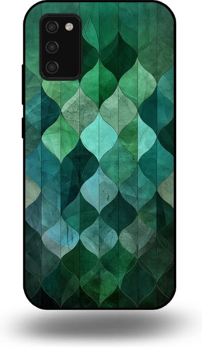 Smartphonica Telefoonhoesje geschikt voor Samsung Galaxy A03s met groene bladeren opdruk - TPU backcover case green leaf design - Groen geschikt voor Samsung Galaxy A03S