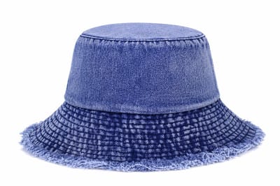 Bucket Hat - Washed Denim - Donkerblauw - Spijkerstof - Vintage Vissershoed - Gerafeld Zomerhoedje - Strandhoedje - Festivalhoedje - Emmerhoed - Skater Hoed - Outdoor Hoed - Streetwear - Unisex - Maat S/M