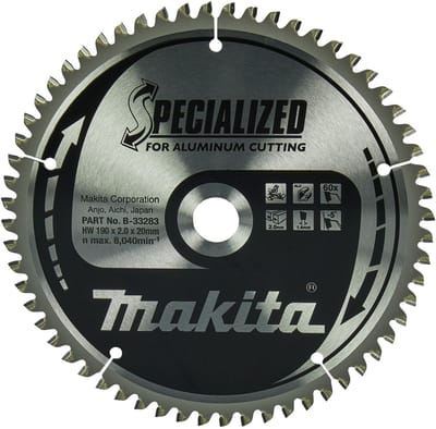 Makita B-33283 Afkortzaagblad Aluminium | Specialized | 190 x 20 mm | 60-tands
