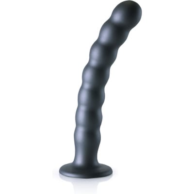 Shots - Ouch! OU824GUN - Beaded G-Spot Dildo - 8'' / 20,5 cm - Gun Metal