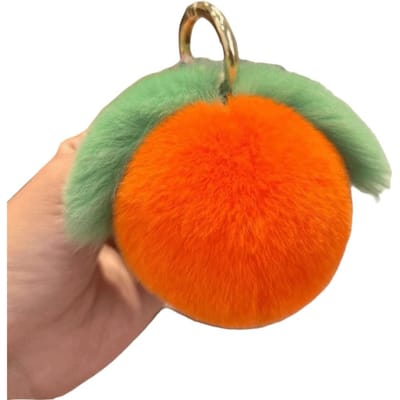 Fruit Thema Zacht Bont Bont Sleutelhanger Roze Perzik Pluizig Pluche Perzik Sleutelhanger Schattig Ontwerp Kawaii Stijl Sleutelhanger Tas Accessoire beige