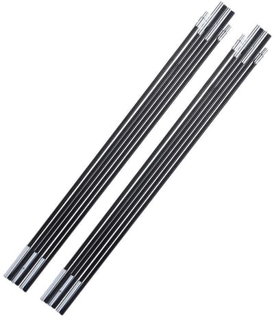 Allecto - Camping Tent Pole - Opvouwbare Glasvezel Stokken - Lichtgewicht en Duurzaam - 6 Segmenten - Ondersteuning voor Luifel - Ideaal voor Outdo...