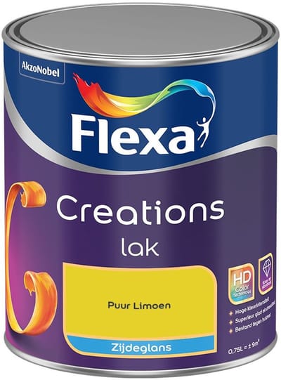 Flexa - Creations Lak Zijdeglans - Puur Limoen - Mengverf - 750 Ml