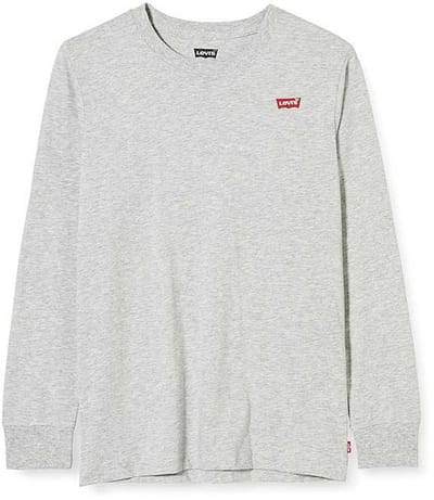 Levi´s ® Kids Batwing Chesthit T-shirt Met Lange Mouwen Grijs 12 Years Kinderen
