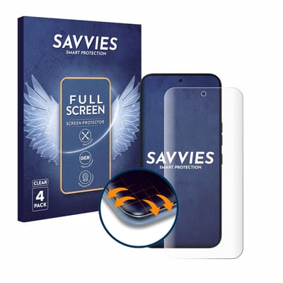 Savvies - Screenprotector voor Nothing Phone (4a) Pro - Folie Beschermfolie transparant volledig dekking 4 Stuks